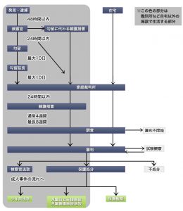 「犯罪少年」）の手続きの流れ